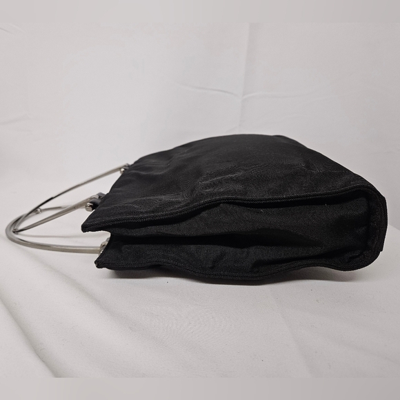 Gucci Mini Tote Bag In Black Nylon And Leather With Silver Handles - Picture 6 of 16